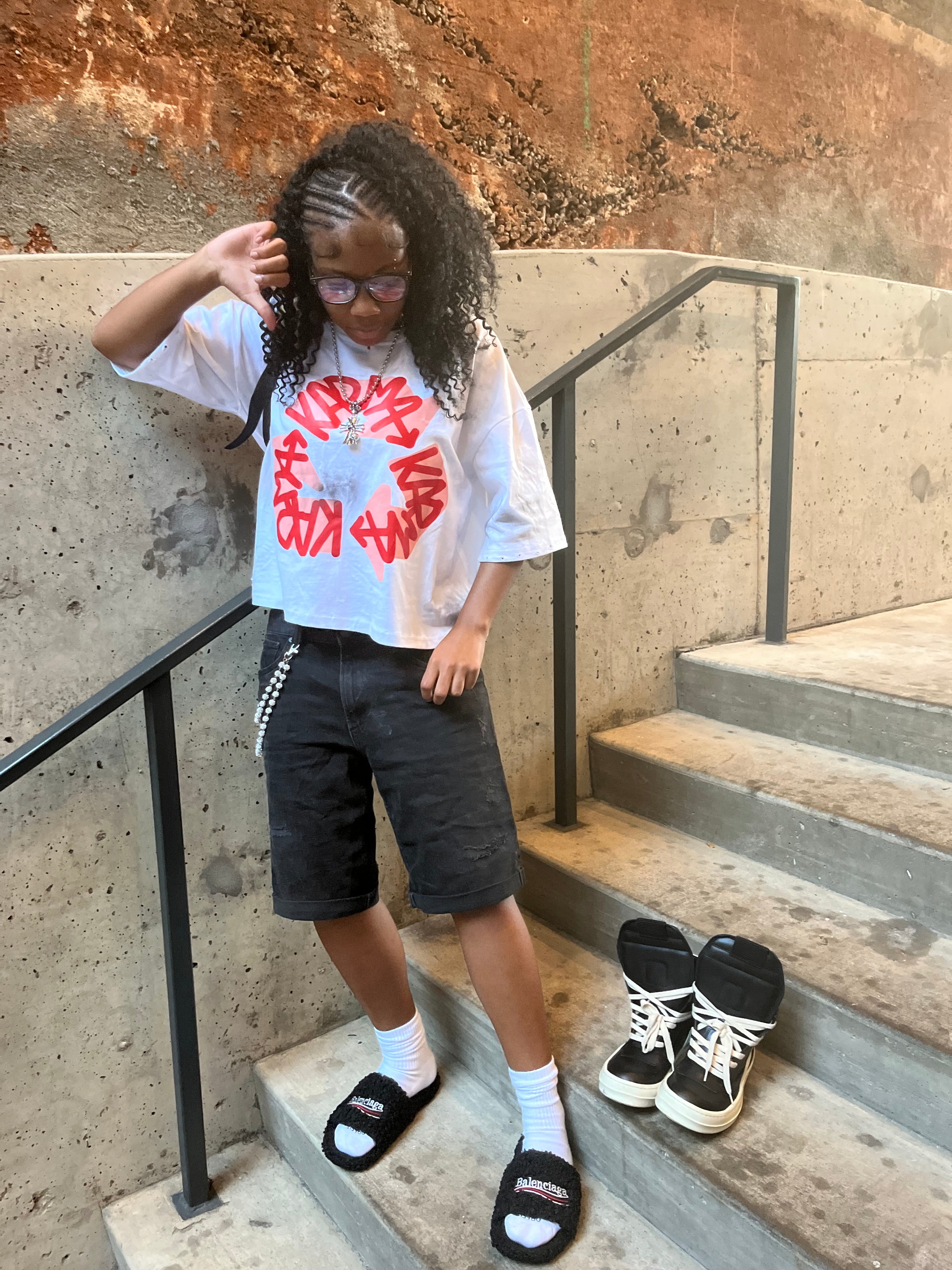 White kharmary recycle tee (premade)