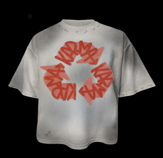 White kharmary recycle tee (premade)